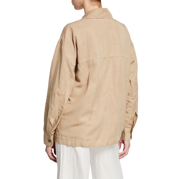 Eileen Fisher Tencel Linen Notched Collar Jacket - Picture 2 of 8